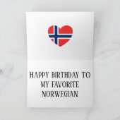 Carte Norvège Drapeau patriotique Anniversaire (Intérieur)