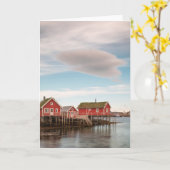 Carte Norvège Lofoten Village de pêche (Fleur jaune)