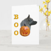 Carte Norvégien Elkhound Boo (Fleur jaune)