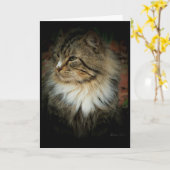 Carte Norvégien vous manque Chat de forêt (Fleur jaune)