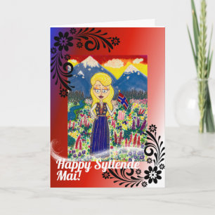 Carte Norwegian Girl in Bunad