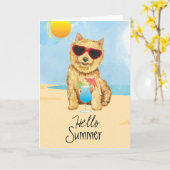 Carte Norwich Terrier (Fleur jaune)