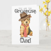 Carte Norwich Terrier Papa (Fleur jaune)