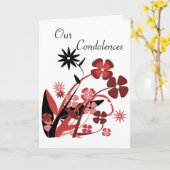 Carte Nos condoléances (Fleur jaune)