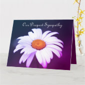 Carte Nos Condoléances Pensent À Vous (Fleur jaune)