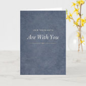 Carte Nos Pensées Sont Avec Vous - Bleu (Fleur jaune)