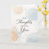 Carte Nos pensées sont avec vous - moderne (Fleur jaune)