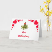 Carte NOS PLANS DE "1er NOËL ENSEMBLE" POUR "NOUS" (Fleur jaune)