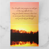 Carte Nos plus sincères condoléances (Intérieur)