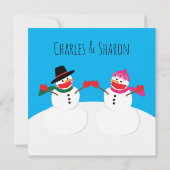 Carte Nos premiers masques de neige de Noël 2020 (Dos)