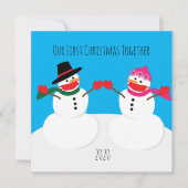 Carte Nos premiers masques de neige de Noël 2020 (Devant)