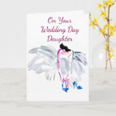 CARTE NOS **SOUHAITS POUR VOTRE MARIAGE*** FILLE (Fleur jaune)