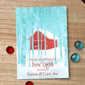 Carte Nostalgique Colorful Red Business Noël Salutation