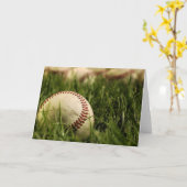 Carte Nostalgique des baseballs (Fleur jaune)