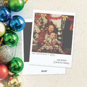 Carte Nostalgique Instant Photo Christmas