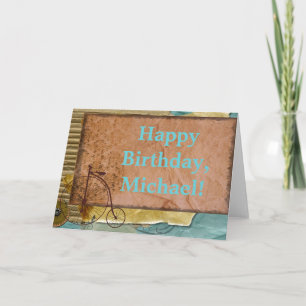 Carte Nostalgique personnalisé faisant un cycle la photo