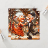 Carte Nostalgique Senior Dance Party (Devant/Arrière en situation)