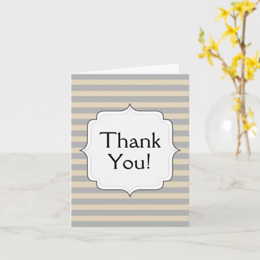 Carte Nostalgique, Vintage "Merci !" (Fleur jaune)