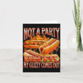 Carte Not A Party Until Glizzy Funny Wiener Hot Dog Meme (Devant)