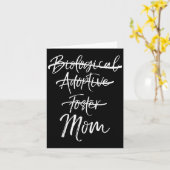 Carte Not Biological Adoptive Foster Just Mom Shirt Mark (Fleur jaune)