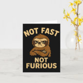 Carte Not Fast Not Furious, Funny Sltoh (Fleur jaune)