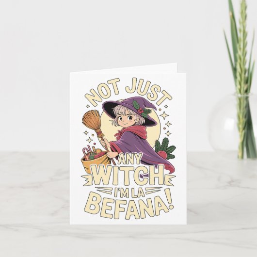 Carte “not Just Any Witch, I’m La Befana” Funny Italian (Devant)