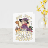 Carte “not Just Any Witch, I’m La Befana” Funny Italian (Fleur jaune)