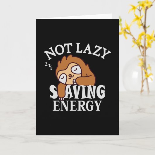 Carte Not lazy Saving Energy (Fleur jaune)