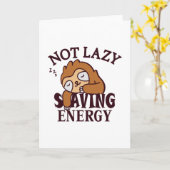 Carte Not lazy Saving Energy (Fleur jaune)