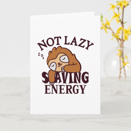 Carte Not lazy Saving Energy (Fleur jaune)