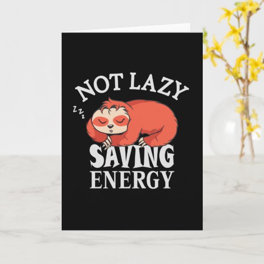 Carte Not lazy Saving Energy (Fleur jaune)