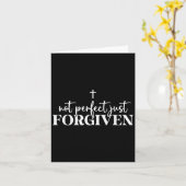 Carte Not Perfect Just Forgiven (Fleur jaune)