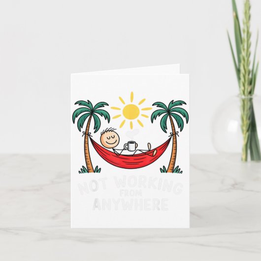 Carte Not Working From Anywhere Funny Hammock 2025 (Devant)