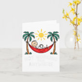 Carte Not Working From Anywhere Funny Hammock 2025 (Fleur jaune)