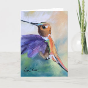 Carte Nota blanche "Colibri"