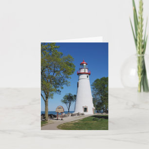 Carte Nota blanche du phare de Marblehead, 4 po x 