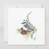 Carte Nota Nuthatch Beautiful Watercolor (Devant)