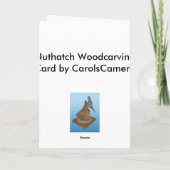 Carte Nota Nuthatch Woodgravure (Dos)
