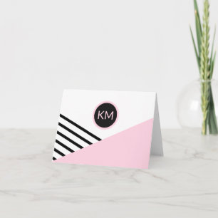Carte Nota Retro Chic Monogram
