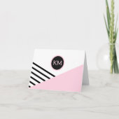 Carte Nota Retro Chic Monogram (Devant)