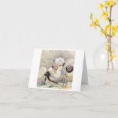 Carte Nota vierge avec l’oeuvre originale de l’art (Fleur jaune)