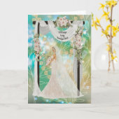 Carte Note à l'épouse du mari le jour du mariage (Fleur jaune)