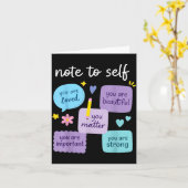 Carte Note à soi-même Chose importante Bonté Prévention (Fleur jaune)