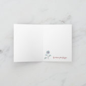 Carte Note Avec Fleur Bleu Whimsical (Intérieur)