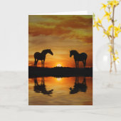 Carte Note blanche de cheval (Fleur jaune)