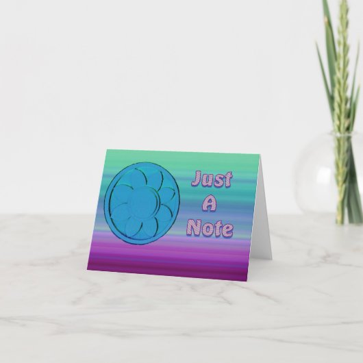 Carte note bleu et violet (Devant)