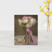 Carte note Bouquet Rose vintage (Fleur jaune)