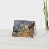 Carte Note Card avec deux lézards curieux (Dos)