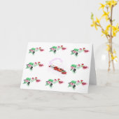 Carte Note Card : Piano Vine avec rose & Violon (Fleur jaune)