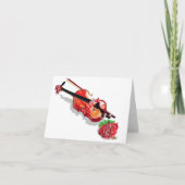 Carte Note Card /Violon avec Rose (Devant)